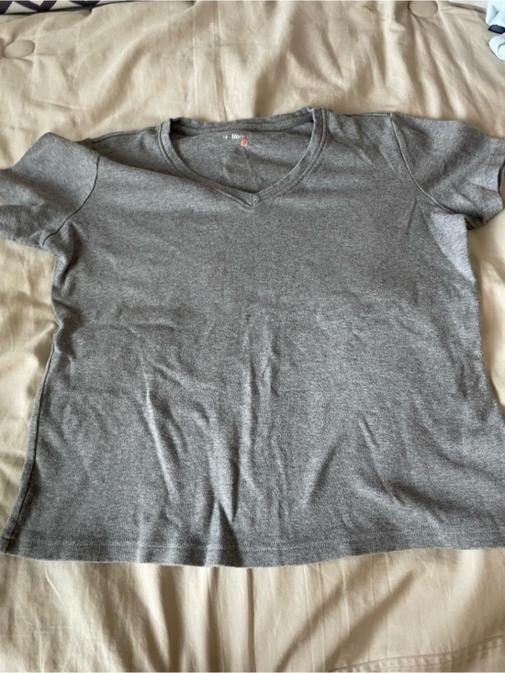 Nordictrack Basic Gray V-Neck Tee woman’s size large